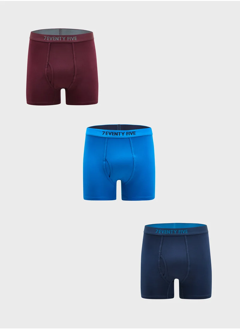 سفنتي فايف بيسيكس Pack Of 3 Boxers
