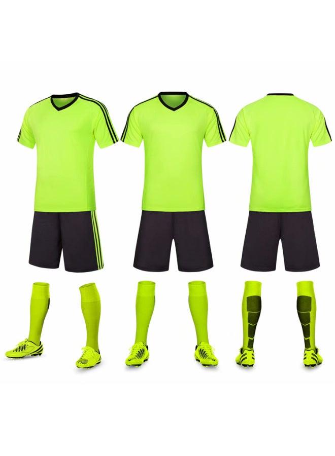 Adult Children's Football Suit Set Can Be Customized Printing Number Sports Suit Short Sleeve Manufacturers Light Board Training Suit