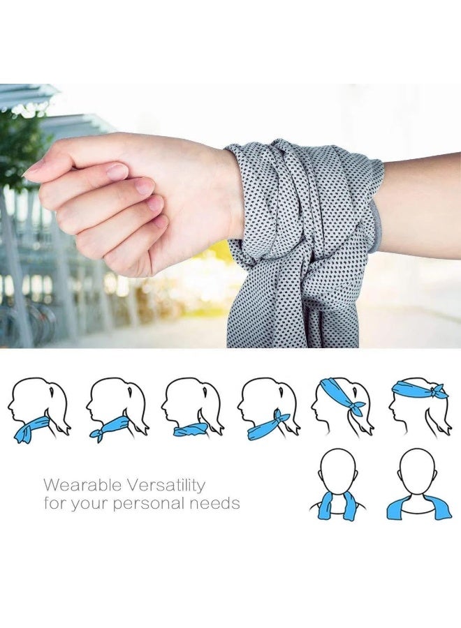 Cooling Towels for Neck and Face with Carry Case 3 Packs, Workout Towel for Athletes, Soft & Breathable Ice Cooling Towel, Microfiber Chilly Towel for Camping, Fitness, Sport, Gym - Image 5