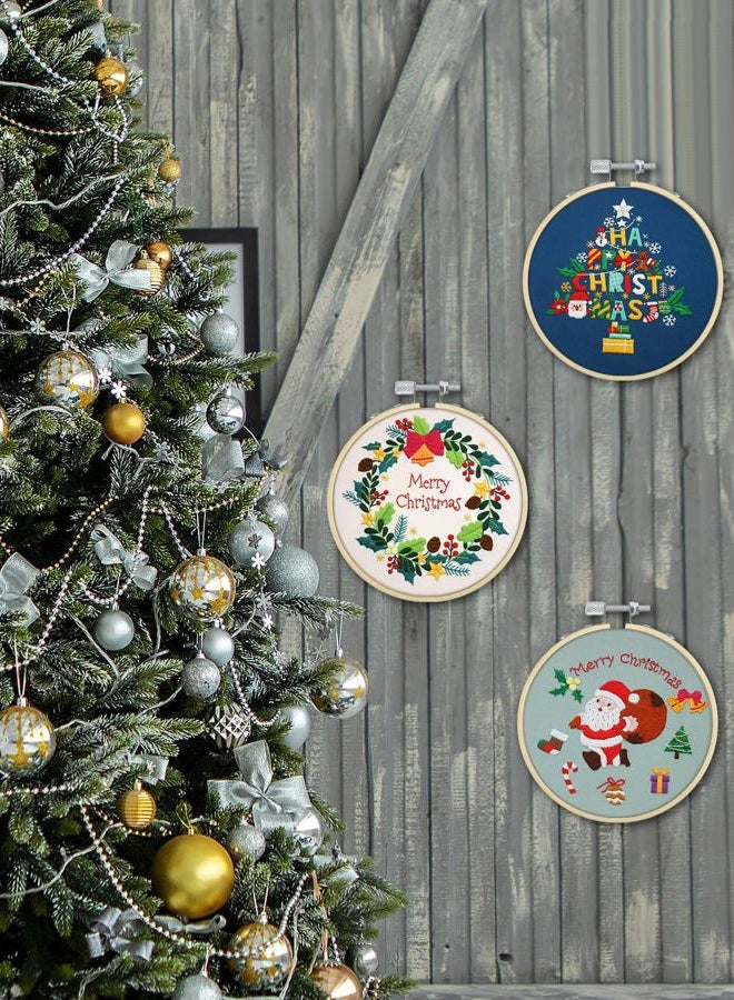 TINDTOP 8 Pieces 4 Inch Embroidery Hoops, Bamboo Frame Circle Cross Stitch Hoop Ring Embroidery Hoops Set for Embroidery and Cross Stitch - Image 5