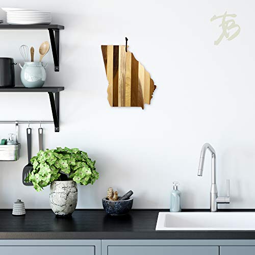 Totally Bamboo Rock & Branch Series Shiplap Georgia State Shaped Wood Serving and Cutting Board | Great for Wall Art - Image 3