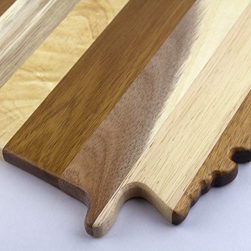 Totally Bamboo Rock & Branch Series Shiplap Georgia State Shaped Wood Serving and Cutting Board | Great for Wall Art - Image 4