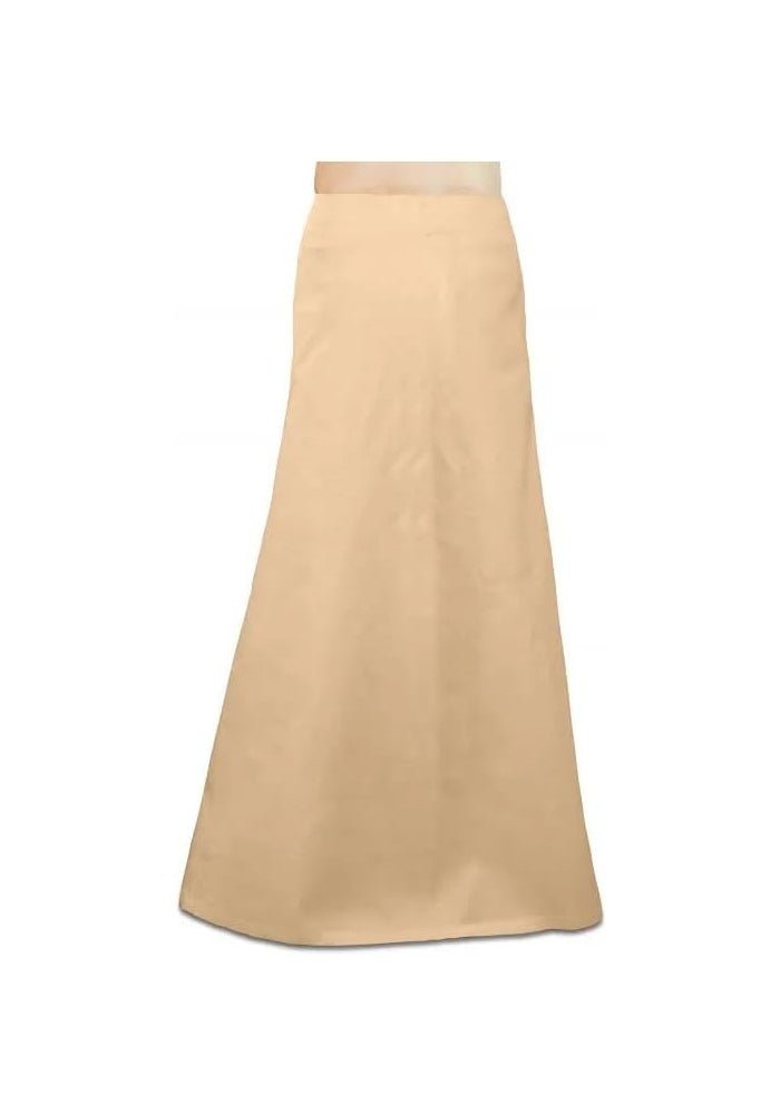 Women’s Cotton Readymade Saree Underskirt - Free Size in Beige
