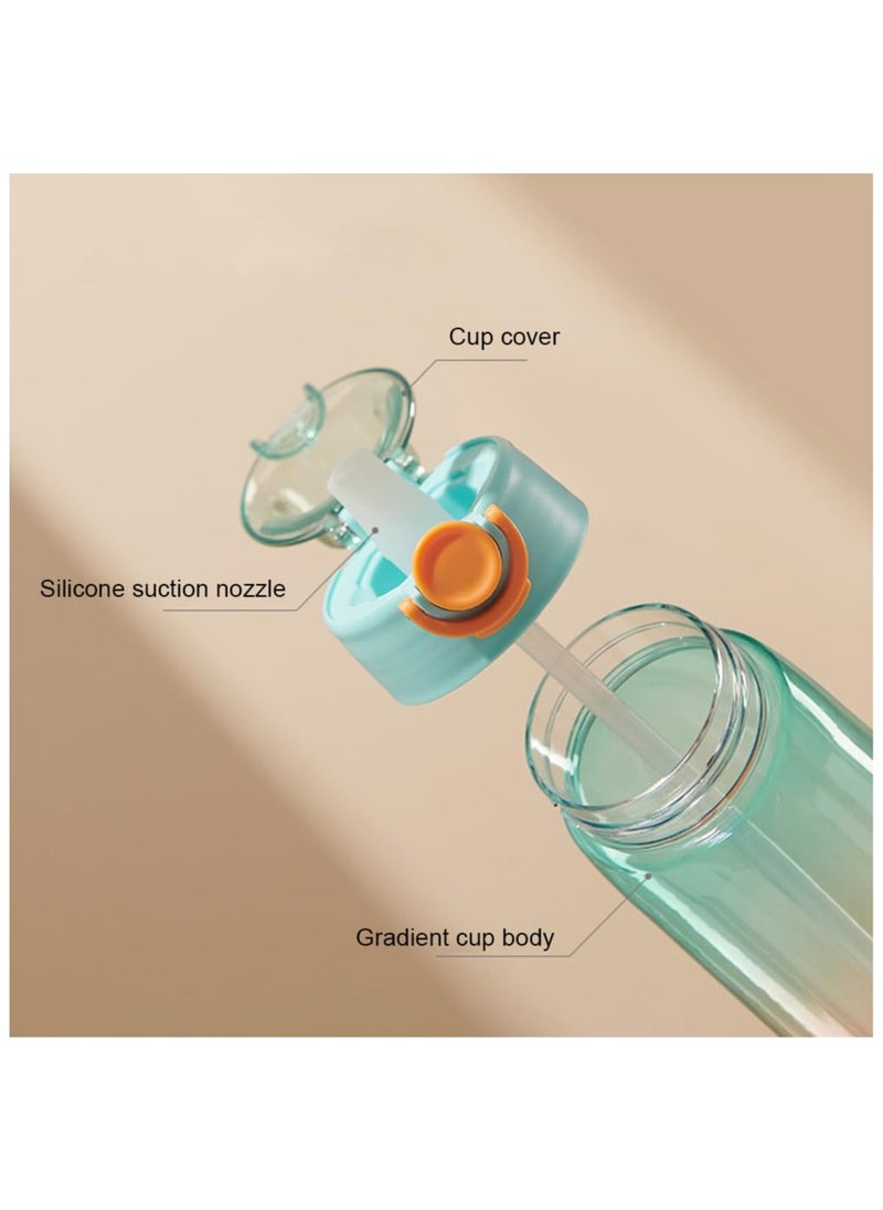 XiuWoo - 900ml Air Water Bottle Starter Set Up Sports Air Water Bottle BPA Free With Straw Drinking Bottles with 5 Flavor Pods Scented 0 Sugar Fruit Fragrance Water Cup for Outdoor Gym Yellow - Image 1
