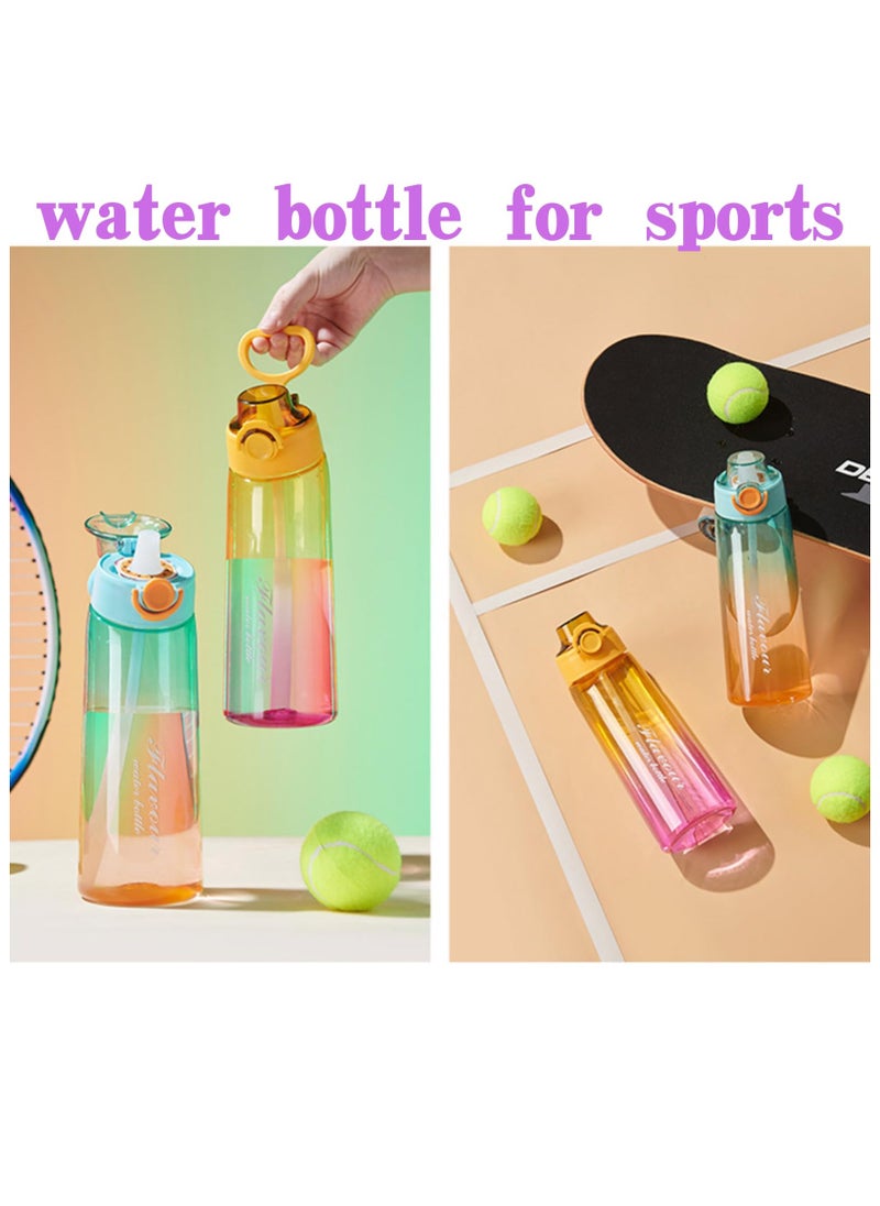 XiuWoo - 900ml Air Water Bottle Starter Set Up Sports Air Water Bottle BPA Free With Straw Drinking Bottles with 5 Flavor Pods Scented 0 Sugar Fruit Fragrance Water Cup for Outdoor Gym Yellow - Image 1