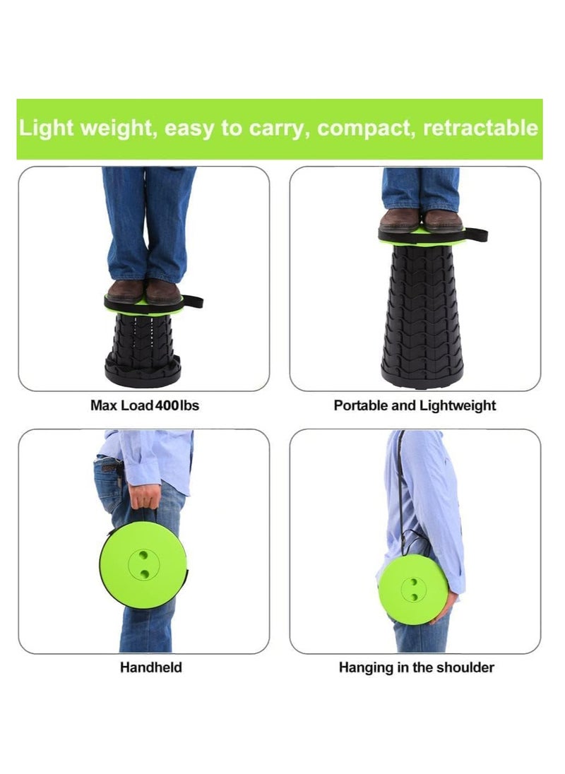 TIGER 2023 Upgraded Portable Collapsible Folding Stool – Retractable Telescoping Foldable Camping Stool for Adults, Outdoor Fishing, Hiking, Travel, Gardening, BBQ (Green, One Size).  - Image 3
