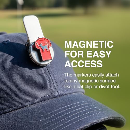 Ghost Golf Ball Markers, 5-Pack - Magnetic Ball Marker Tool for Hat Clip or Divot Tool - Cast Stainless Steel - Cool Golf Accessories & Must Haves for Putting Green - Gifts for Men Golfers - Image 4