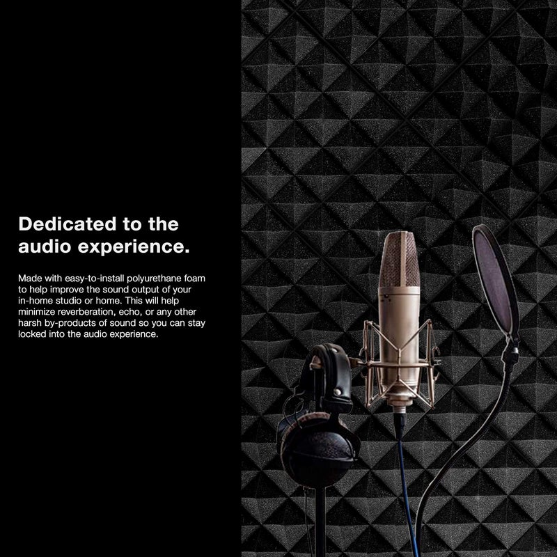 Sonic Acoustics 12 Pack 12 X 12 X 0.4 Inches Acoustic Absorption Panel, 3D Unique Soundproofing Insulation, Used in Home & Offices - Image 2