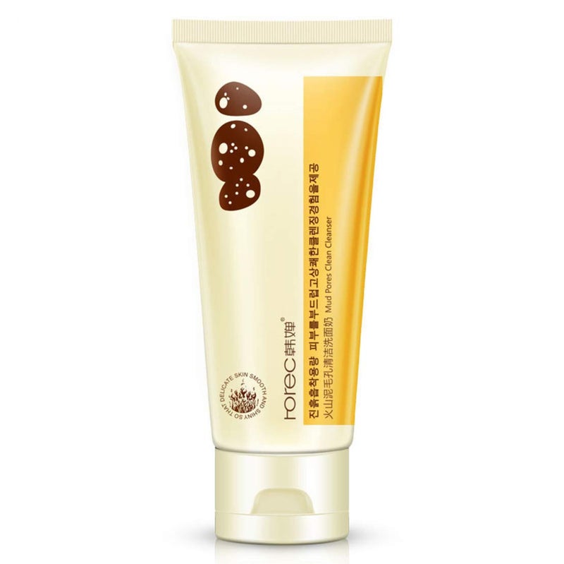 ROREC Volcanic Mud Clean Pore Cleanser Foam Natural Skin are Moisture 100ml
