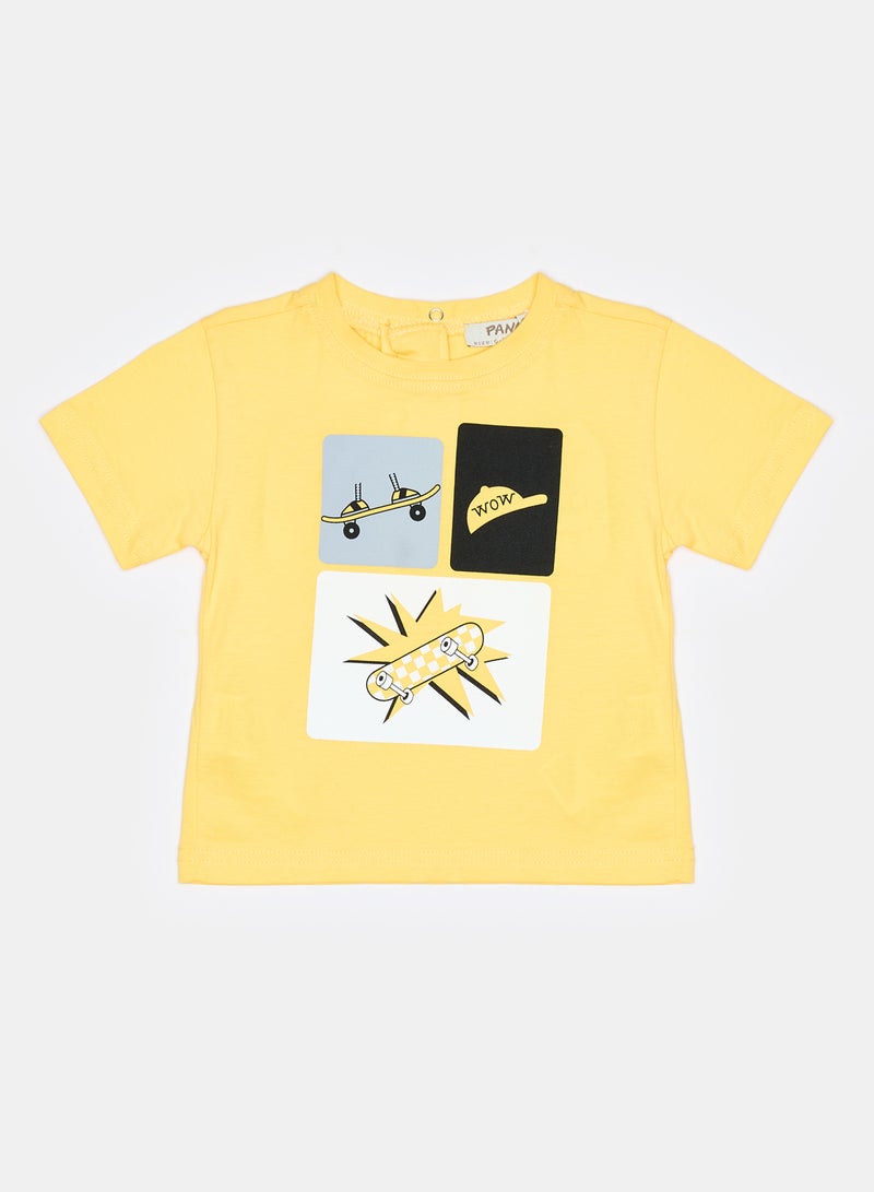 Panco Baby Boys SKATERS ONLY Printed Short Sleeve T-shirt - Image 1