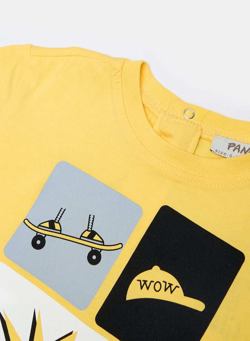 Panco Baby Boys SKATERS ONLY Printed Short Sleeve T-shirt - Image 3