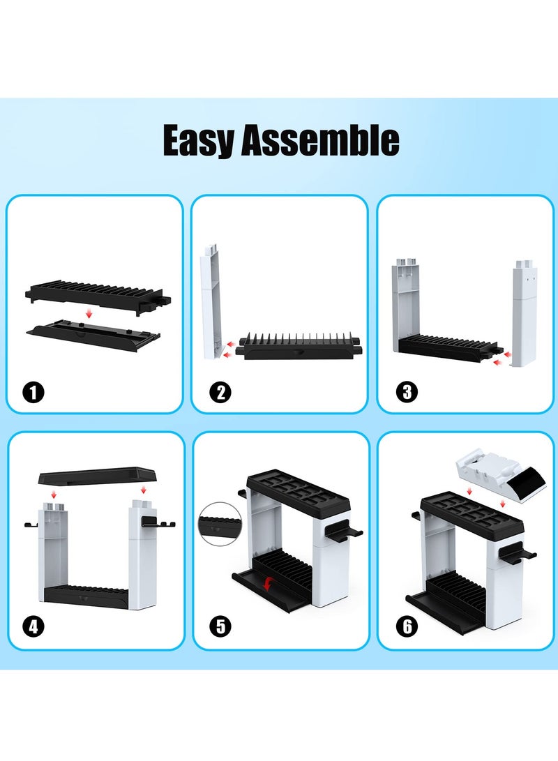 SYOSI Switch Controller Charger for Nintendo Switch/Switch OLED Model, Switch Charging Dock with Upgraded 12 Game Storage for Nintendo Switch Joycon, Joy-Con Charger for Nintendo Switch OLED Model - Image 5