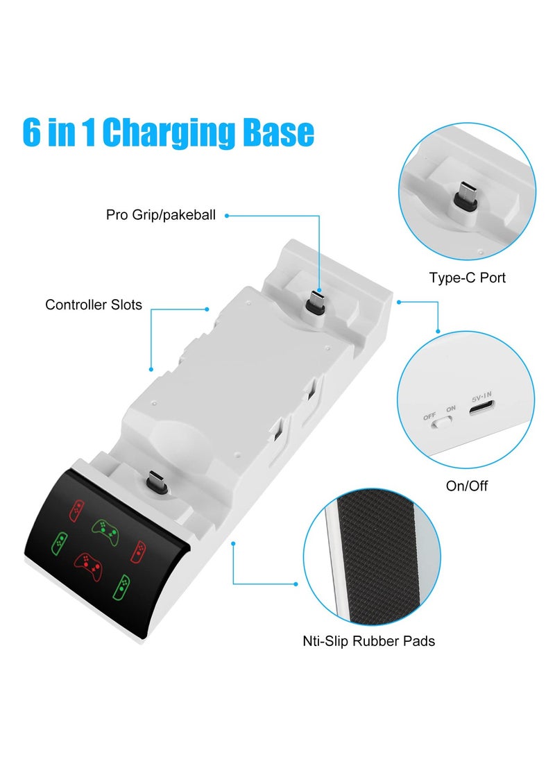 SYOSI Switch Controller Charger for Nintendo Switch/Switch OLED Model, Switch Charging Dock with Upgraded 12 Game Storage for Nintendo Switch Joycon, Joy-Con Charger for Nintendo Switch OLED Model - Image 3