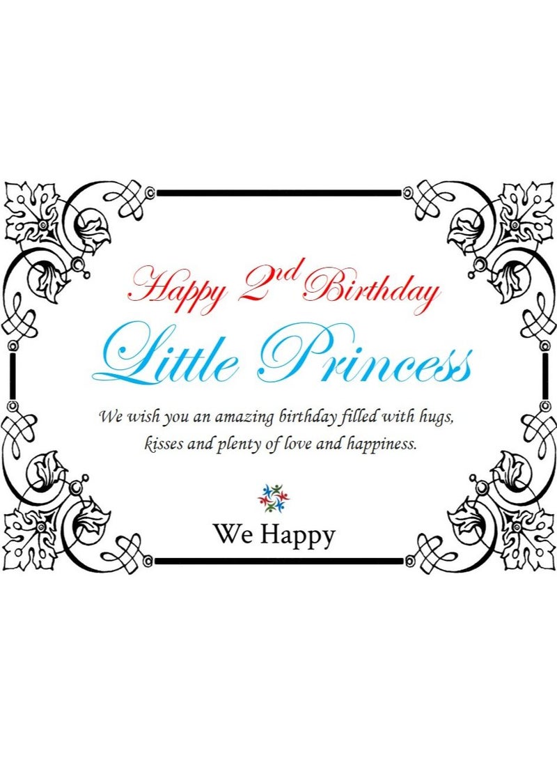 We Happy 4-Piece 2nd Birthday Baby Girls Dress Princess Costume - Image 5