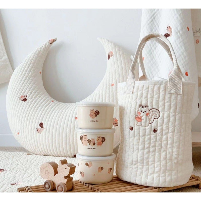2023 Baby Stroller Storage Hanging Bag Bottle Diaper Bag Cloth Bag Portable Bucket Bag Cotton Storage Bag - Image 1