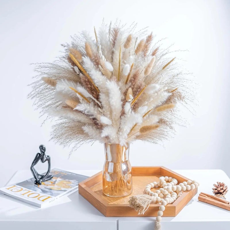 Bluejw G62 Boho Western Wedding Decor - Dried Pampas Grass Bouquet & Elegant Floral Arrangements for Home Table Decorations & Natural Dried Plants - Image 1