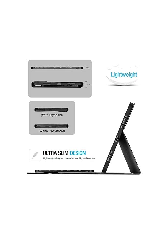 Procases Keyboard Case For Ipad Air 5/4, Ipad 10.9 Inch 2022 2020 Case With Magnetically Detachable Wireless Keyboard For Ipad 10.9" Air 5Th 4Th Generation -Black - Image 4