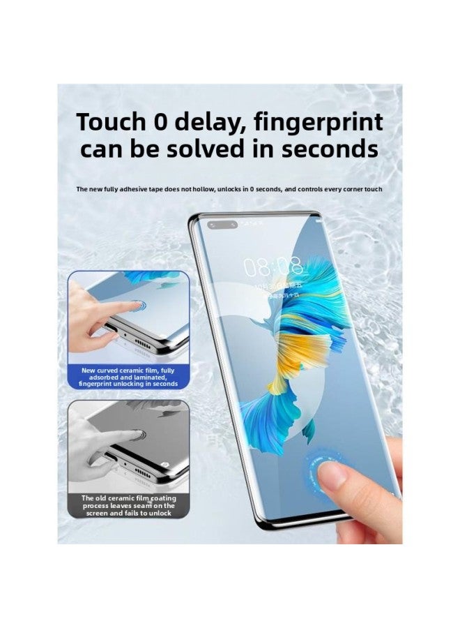 For HuaweiMate40pro Tempered Film Mate 50 Mobile Phone Film P40 Pro Ceramic P30/P50/P60Pro-Color:Anti-peep 2-piece Set Imported Microcrystalline Ceramic Film Non-unlocking Model Fully Adhesive With Sensitive Touch-Size:For HuaweiMate30
