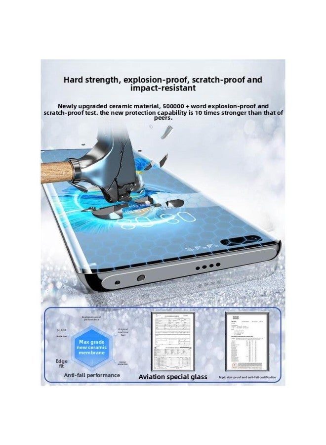 For HuaweiMate40pro Tempered Film Mate 50 Mobile Phone Film P40 Pro Ceramic P30/P50/P60Pro-Color:Anti-peep 2-piece Set Imported Microcrystalline Ceramic Film Non-unlocking Model Fully Adhesive With Sensitive Touch-Size:For HuaweiMate30