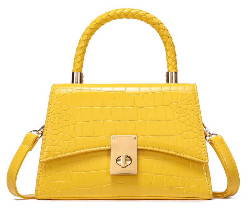 JHVYF Women Satchel Handbags Shoulder Bag Classic Small Crossbody Bags Ladies Cute Purses Satchels bag mini purse Yellow bags - Image 1