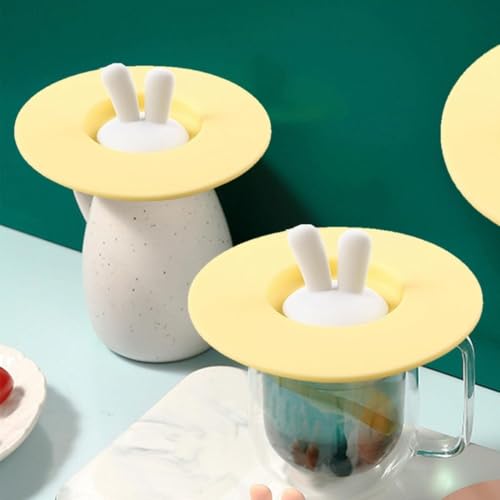 Digital Shoppy Silicone Bunny Ear Cup Lid – Leak-Proof & Dustproof Mug lid - Image 3