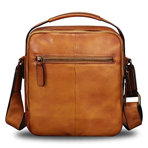 IVTG Genuine Leather Messenger Bag for Men Small Purse Crossbody Shoulder Bags Satchel for Work Business (Brown) - Image 3