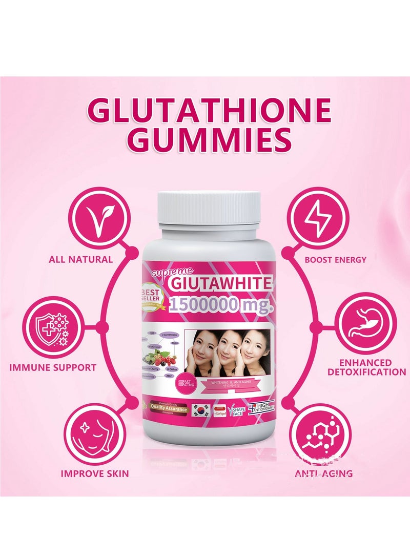 Gluta White Supreme Gluta White Glutathione Capsules – Advanced Skin Whitening & Anti-Aging Softgels – Korean Formula - Image 2