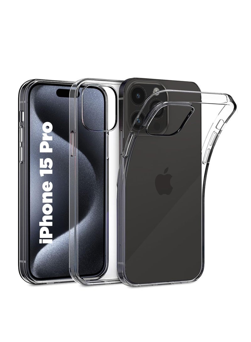 general Clear Case Compatible With Iphone 15 Pro 5G, Transparent Shockproof Bumper Cover, Anti-Scratch Clear Back Protective Phone Case for Iphone 15 Pro 6.1" (Clear) - Image 1