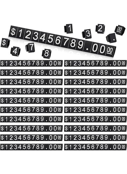 50 Sets Price Tag Cube Adjustable Price Tag Display Stand Label Price Display Cube Letter Number Price Cube Pricing Label Stand Block Jewelry Price Tags For Retail Shop Jewelry Price Display