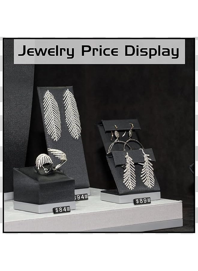 50 Sets Price Tag Cube Adjustable Price Tag Display Stand Label Price Display Cube Letter Number Price Cube Pricing Label Stand Block Jewelry Price Tags For Retail Shop Jewelry Price Display