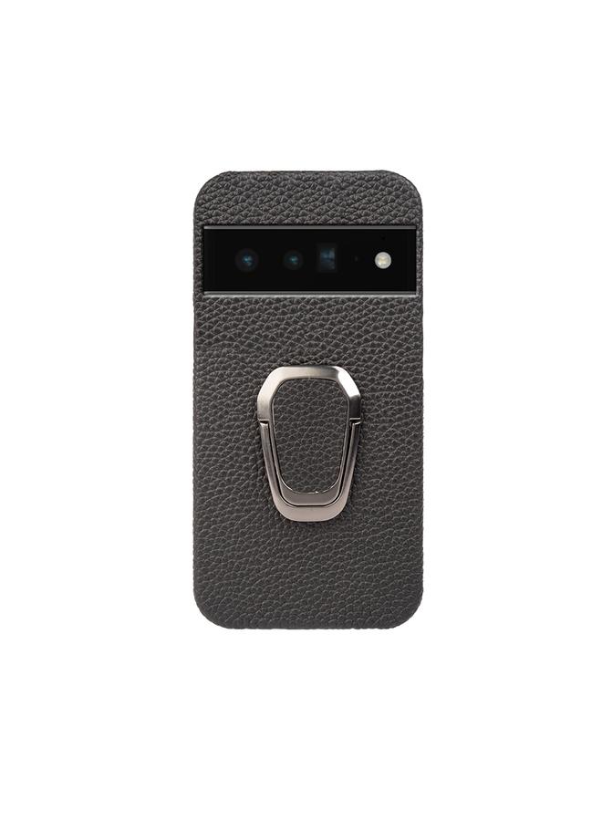 اس-توب جراب لهاتف Google Pixel 6 Pro مزود بحلقة من الجلد الطبيعي بتصميم ليتشي - Image 2