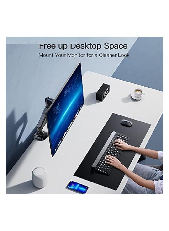 PROMASS Star Adjustable Articulating Gas Spring Monitor Arm With Clamp and Grommet Base For 13" to 27"in LCD Monitors Upto 14.3lbs - Dark/Black - Image 5