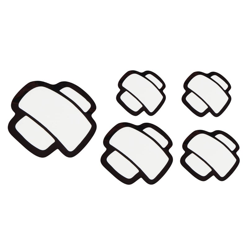 TOMALL 5pcs Scratch Cover Reflective Stickers for Car Bumper Fender Waterproof Cute Decals Decoration for Car Hood Tank AntiScratch Stickers SelfAdhesive White - Image 3