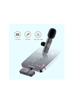 Generic K8 Wireless Microphone 2.4GHz 2 in 1 Digital Mini Portable Recording Clip Mic with Receiver For iPhone  - Image 2