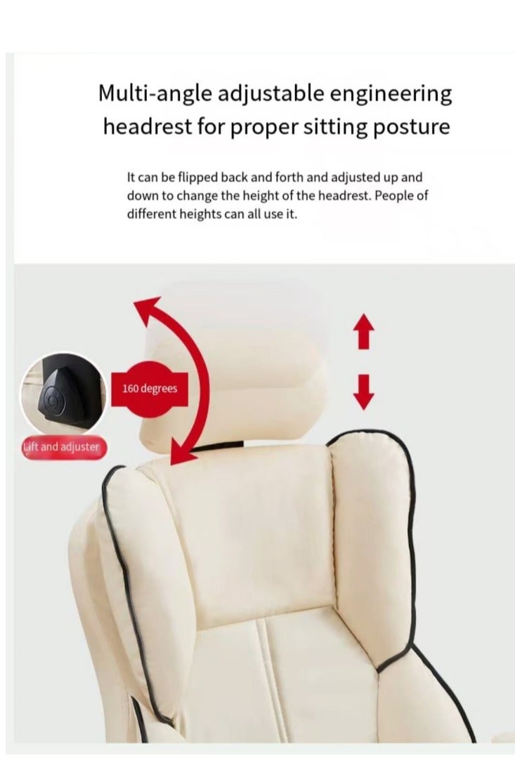 كرسي مكتب كبير وطويل، كرسي ألعاب جلدي عالي الظهر مع مسند أقدام، كرسي مكتب مريح تنفيذي، مسند أقدام، قاعدة دوارة، مسند ذراعين مبطن، وعجلات متداول للمكتب المنزلي، كرسي كمبيوتر أسود - Image 4