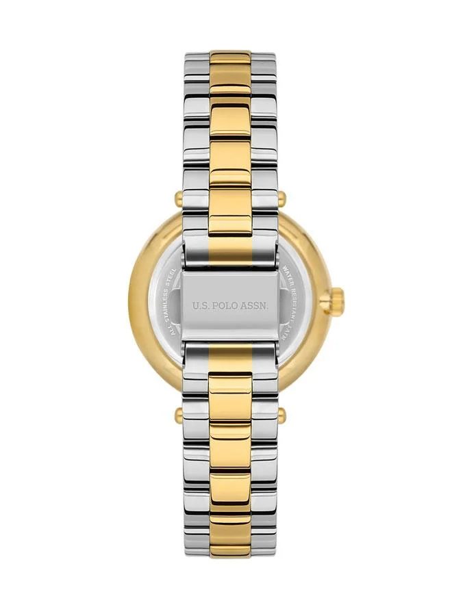 U.S. Polo Assn. Stile 35mm women's Watch with Gold Dial & Two-tone Stainless Steel Bracelet