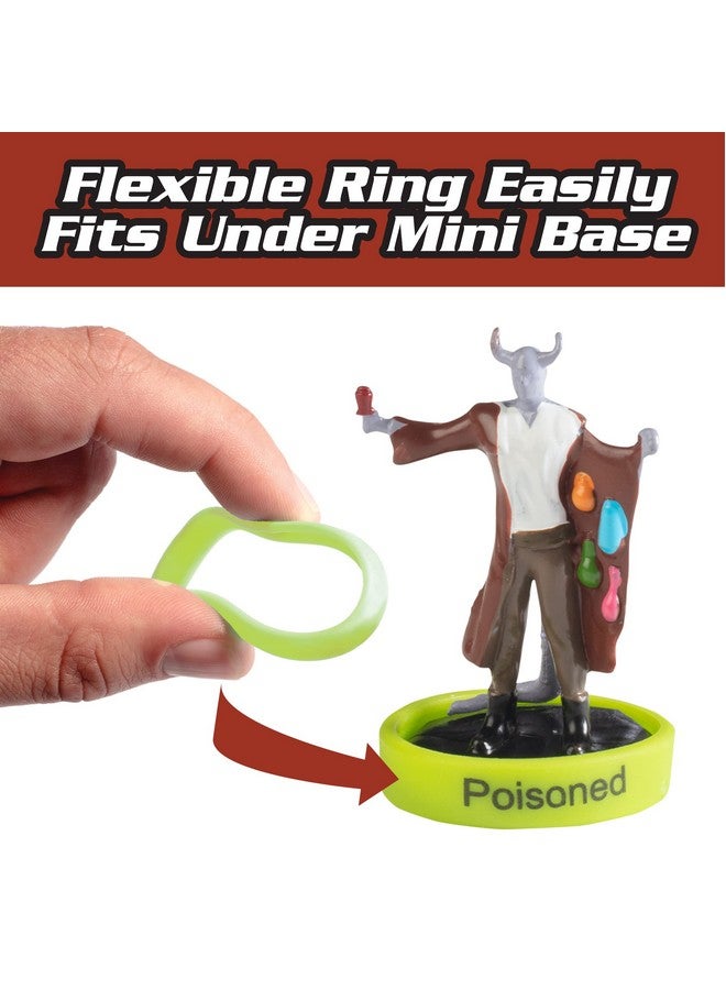 Monster Protectors Flexible Condition Rings Status Effect Markers (120 Rings for Standard & Large)- 24 Different Conditions DND Flexible Design- Easy Affix Base Slides Under Figure- Compatible w Pathfinder & RPG Games  - Image 4