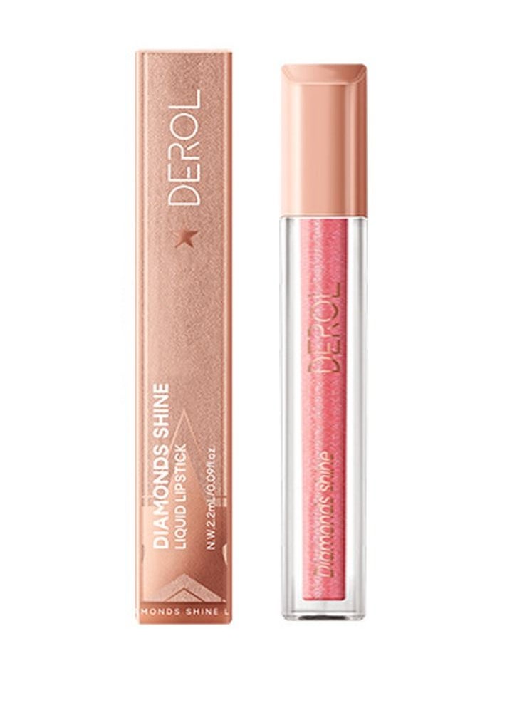 DEROL Liquid Lipsticks Diamond High Shine Makeup For Women Velvet Long Lasting Waterproof Highly Pigmented Colour Quick-Drying, Smudge-Proof, Nourishes, Conditions,Ultra Soft Moisturizer  - Image 1