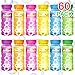 spring flower Springflower 60 Pcs Bubble Bottles with WandBubbles Party Favors for KidsSummer Toys Blow Bubbles Solution Novelty Toy Party Favors Birthday Party Supplies Outdoor Indoor Activity4oz6 Colors - Image 4