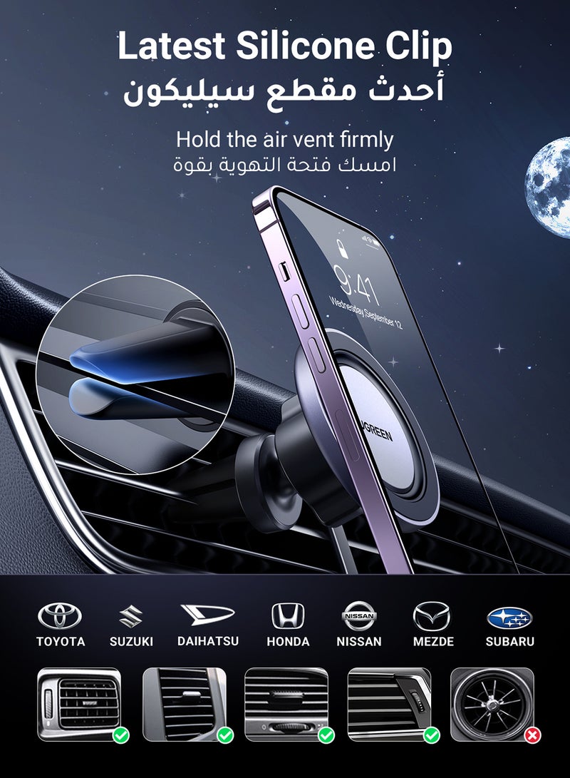 Ugreen Magnetic Car Phone Holder, Compatible With Magsafe Car Mount Mobile Holder For Car Air Vent Car Phone Mount Directly Use With iPhone 16/15/14 Series, Galaxy S24 S23 Z Flip 5 4, Xiaomi, HONOR - Image 4