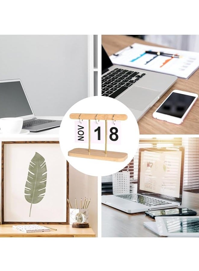 general Wooden Desk Perpetual Calendar, Reusable, Vintage Flip Desk Calendar, Creative Chic Home Decor Desk Calendar - Image 3