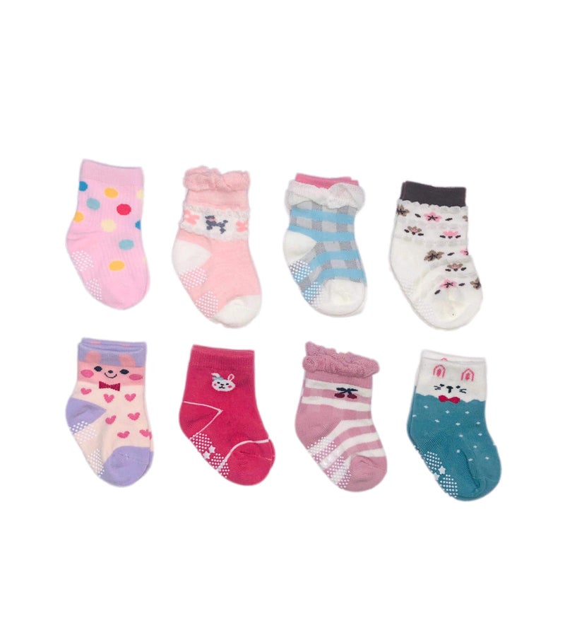 heartbury Baby's Anti Slip Cotton Modern Socks, Assorted - Image 2
