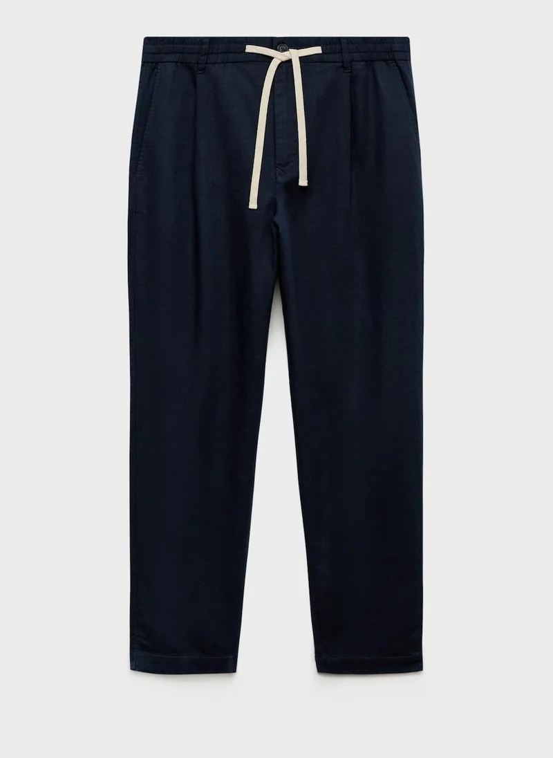 Mango Man  Slim-fit trousers with drawstring for Men | Best Price UAE