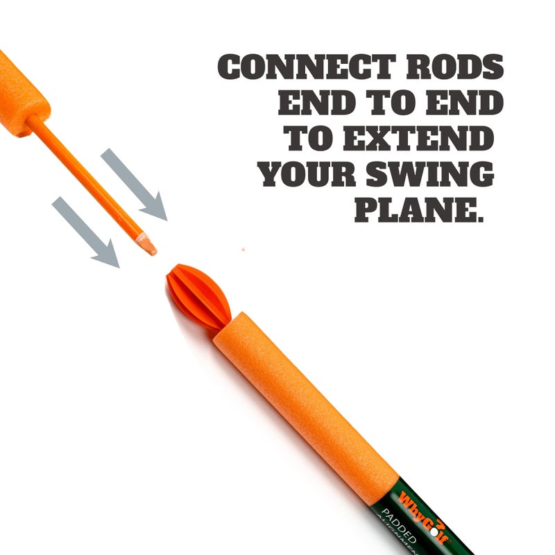 WHYGOLF Padded Golf Alignment Rods - Golf Alignment Sticks with Protective Padding, Create Golf Swing Trainer Angles Like Pro Trainers - Image 5