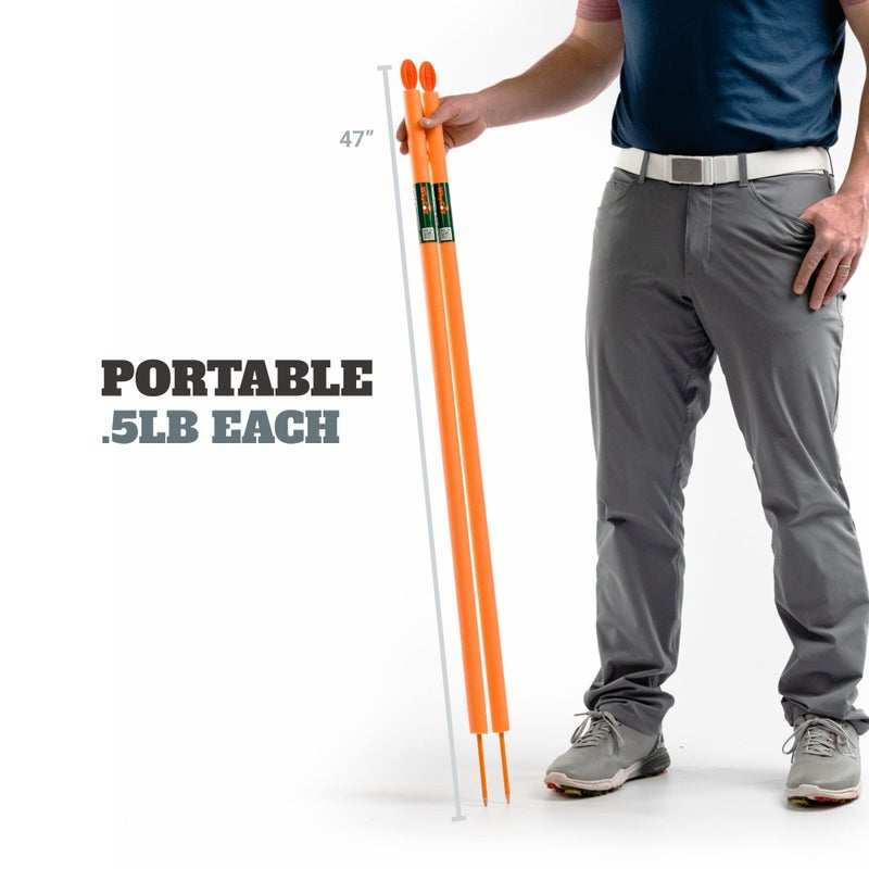 WHYGOLF Padded Golf Alignment Rods - Golf Alignment Sticks with Protective Padding, Create Golf Swing Trainer Angles Like Pro Trainers - Image 3