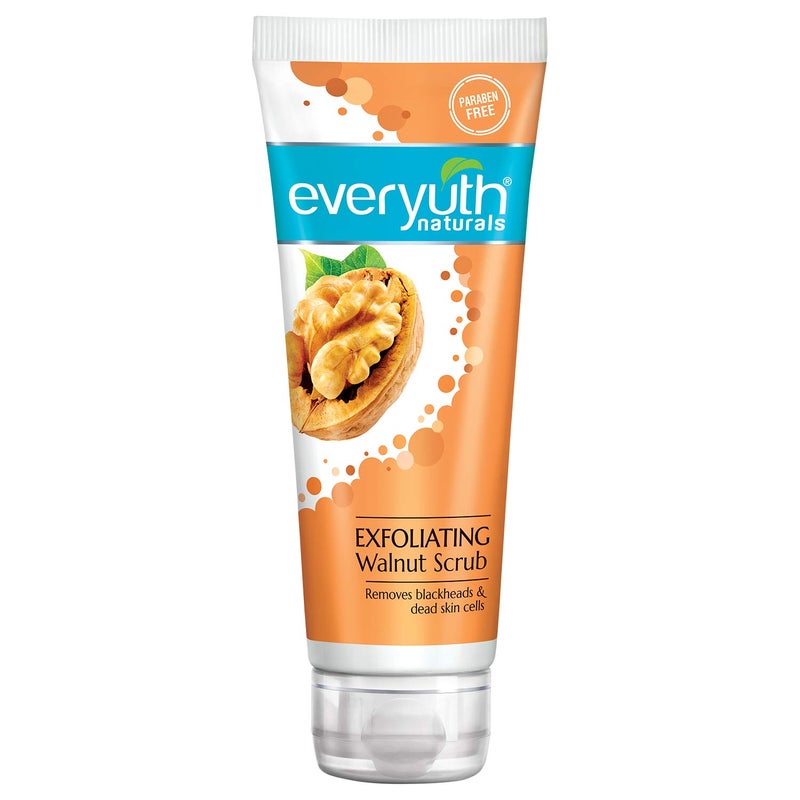 Everyuth Naturals Exfoliating Walnut Scrub 200gm Tube Everyuth Naturals Brightening Lemon Cherry Face Wash 150gm Tube - Image 2