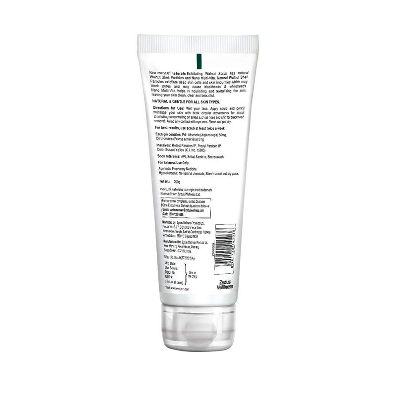 Everyuth Naturals Exfoliating Walnut Scrub 200gm Tube Everyuth Naturals Brightening Lemon Cherry Face Wash 150gm Tube - Image 3