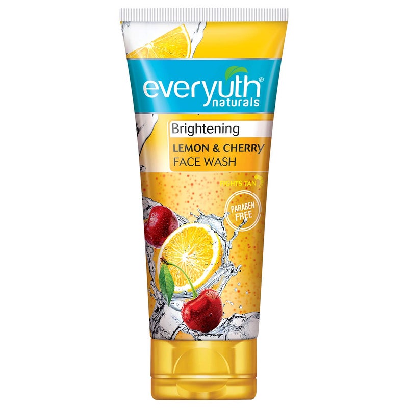 Everyuth Naturals Exfoliating Walnut Scrub 200gm Tube Everyuth Naturals Brightening Lemon Cherry Face Wash 150gm Tube - Image 5