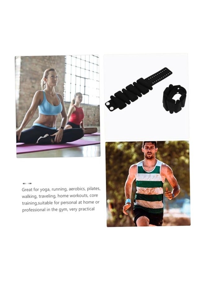 Nariele 1 Pair Weight-bearing Bracelet Silicone Leg Bangles Heavy Duty Sand Bags Weighting Bracelet Cuff Bracelets Exercise Sand Bags Heavy Duty Fitness Wrist Sandbag Silica Gel - Image 4