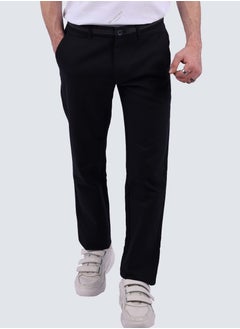 Men's Casual Flat Front Chino Pants in Electric Blue